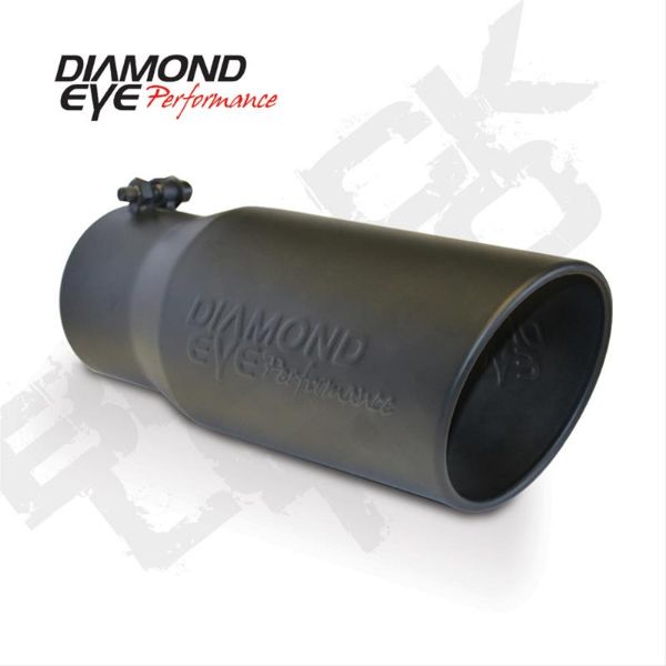 Picture of Exhaust Pipe Tip 4 Inlet X 8 Outlet X 18 Rolled Angle Powdercoat Stainless Exhaust Tip Diamond Eye
