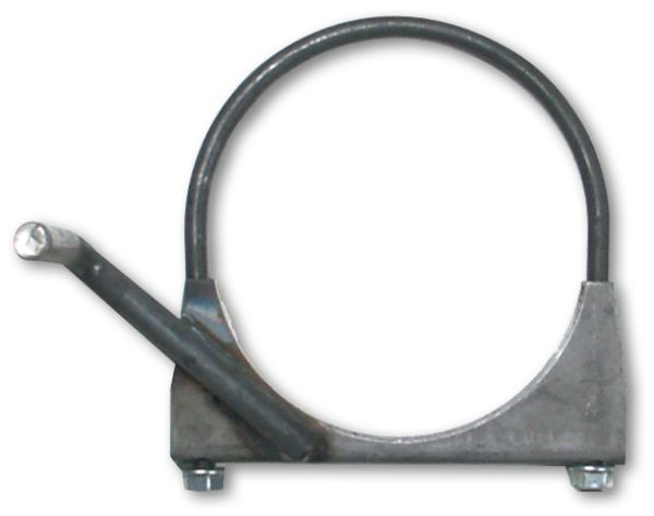 Picture of Exhaust Clamp 5 Inch Standard Steel U-Bolt Saddle Clamp Diamond Eye