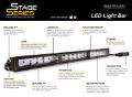 Picture of 18 Inch LED Light Bar  Single Row Straight Amber Wide Each Stage Series Diode Dynamics