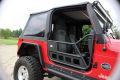 Picture of Jeep TJ Front Tube Doors 97-06 Wrangler TJ Black Textured Powdercoat Steel Fishbone Offroad