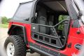 Picture of Jeep TJ Front Tube Doors 97-06 Wrangler TJ Black Textured Powdercoat Steel Fishbone Offroad