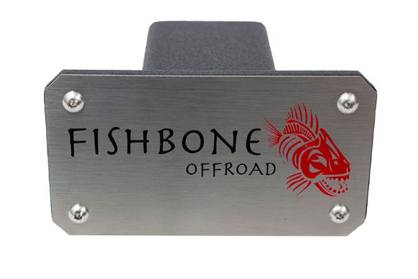Picture of Hitch Cover For 2 Inch Hitch Black Powdercoated Steel Fishbone Offroad