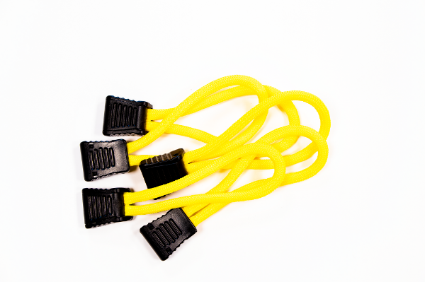 Picture of Paracord Zipper Pulls 5 Pcs Yellow Fishbone Offroad