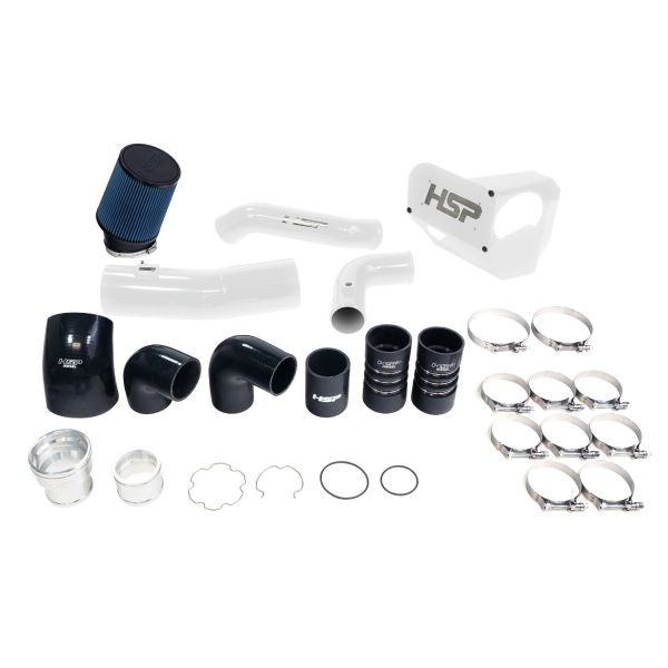 Picture of HSP Intake And Intercooler Bundle Kit For 2020-2022 Ford Powerstroke F250/350 6.7 Liter-Polar White