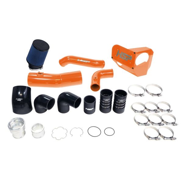 Picture of HSP Intake And Intercooler Bundle Kit For 2020-2022 Ford Powerstroke F250/350 6.7 Liter-M&M Orange