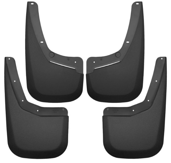 Picture of 07-13 Chevrolet Silverado 1500/2500 HD/3500 HD Front and Rear Mud Guard Set Black Husky Liners