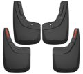 Picture of 14-18 Chevrolet Silverado 1500/2500 HD/3500 HD Front and Rear Mud Guard Set Black Husky Liners