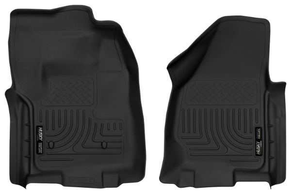 Picture of 12-16 Ford F-250/F-350/F-450 Super Duty Front Floor Liners Black Husky Liners