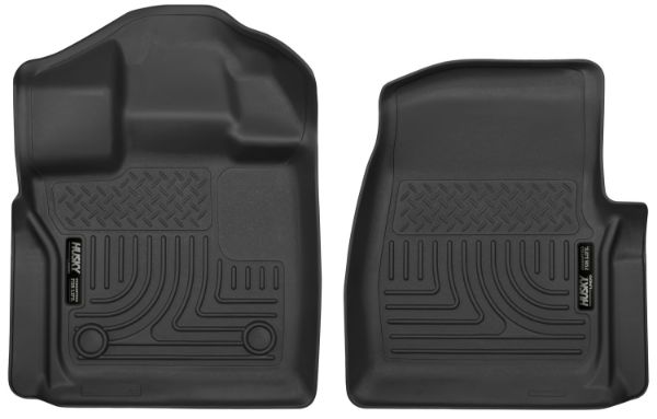 Picture of 15-18 Ford F-150 Standard Cab Pickup Front Floor Liners Black Husky Liners