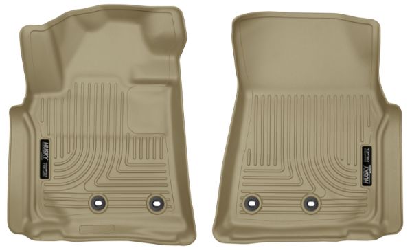 Picture of 13-18 Lexus LX570/13-18 Toyota Land Cruiser Front Floor Liners Tan Husky Liners
