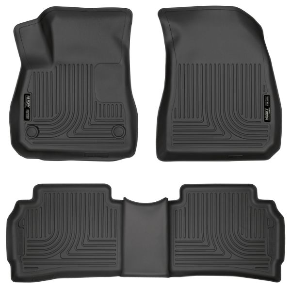 Picture of 16-18 Chevrolet Malibu Front & 2nd Seat Floor Liners Black Husky Liners
