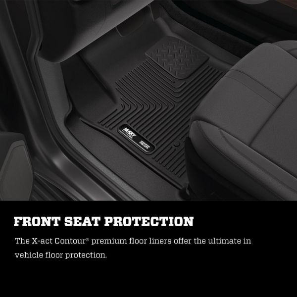 Picture of X-ACT Contour Front Floor Liners 2020 Ford Explorer Black Husky Liners