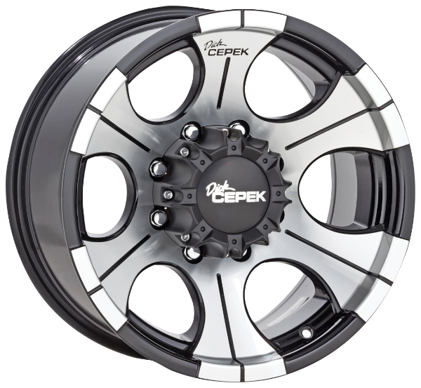 Picture of DC-2 Light Truck Wheel 17X9 8X6.50 4.5 Back Space Black Machined Clear Coat Mickey Thompson