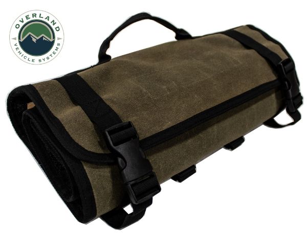 Picture of First Aid Bag Rolled Brown 16 Lb Waxed Canvas Canyon Bag Overland Vehicle Systems
