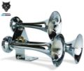Picture of Basic Triple Train Horn Kit For Onboard Air Cast Zinc Alloy/Stainless Steel Chrome Finish Pacbrake