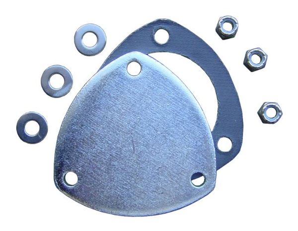 Picture of Exhaust Flange Dump Plate Kit 3 in Hardware Incl Natural 304 Stainless Steel Pypes Exhaust