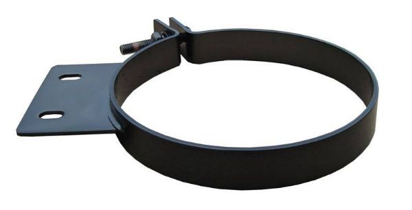 Picture of Diesel Stack Exhaust Clamp 10 in Black Finish 304 Stainless Steel Pypes Exhaust
