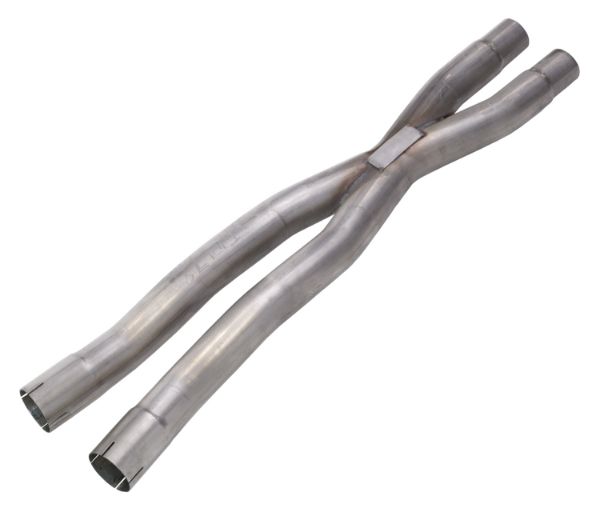 Picture of Mustang Resonator Delete X Pipe Hardware Included 409 Stainless Steel Natural Finish Pypes Exhaust