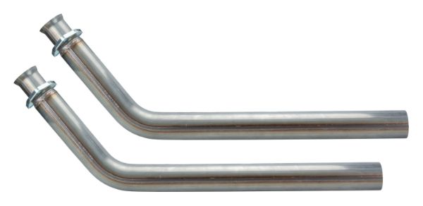 Picture of Exhaust Manifold Down Pipe 2.5 in 3 Bolt Hardware Not Incl Natural 409 Stainless Steel Pypes Exhaust