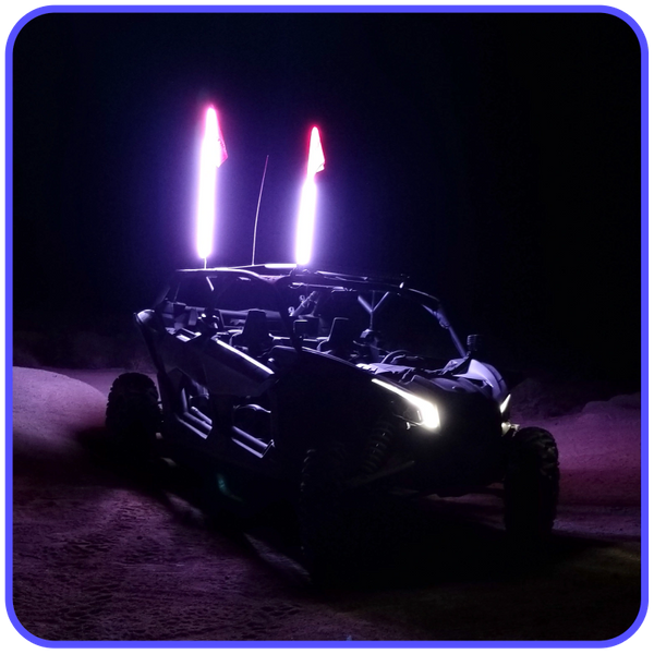 Picture of LED Light Whip 2 Foot White W/Included Quick Disconnect Pyramid LED Whips