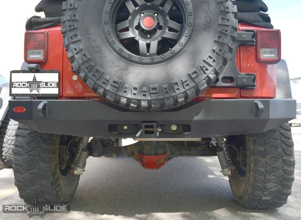 Picture of Jeep JK Full Rear Bumper For 07-18 Wrangler JK No Tire Carrier Rigid Series Rock Slide Engineering