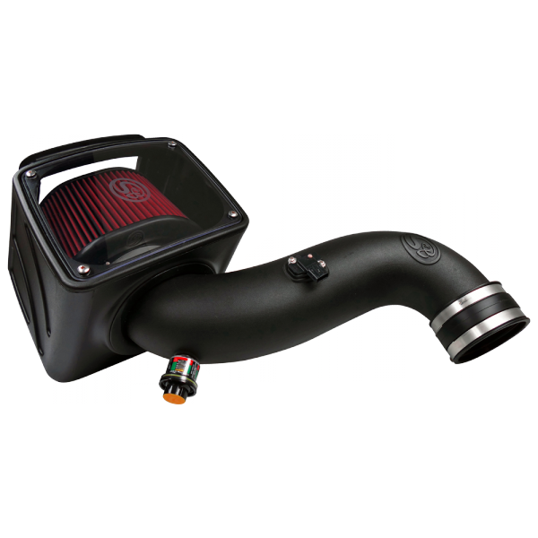 Picture of Cold Air Intake For 07-10 Chevrolet Silverado GMC Sierra V8-6.6L LMM Duramax Cotton Cleanable Red S&B