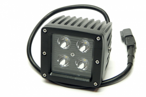 Picture of 3.0 X 3.0 Inch 16W Cube LED Light Flood 1,440 Lumens Each Black Series Southern Truck Lifts