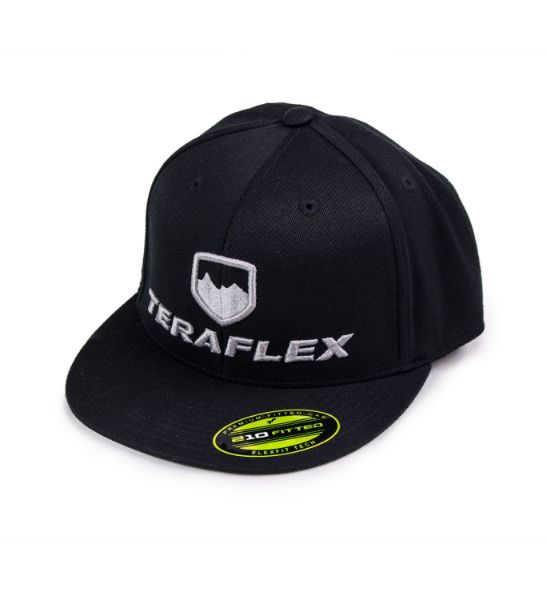 Picture of Premium FlexFit Flat Visor Hat Black Small / Medium TeraFlex
