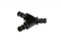 Picture of 1/2 Inch Black Anodized Aluminum Y Barbed Fitting (For -8 Pushlock Hose) Fleece Performance