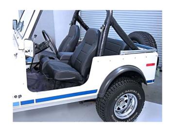 Seat High-Back Front No-Recline Black 76-02 CJ/Wrangler YJ/TJ Rugged Ridge