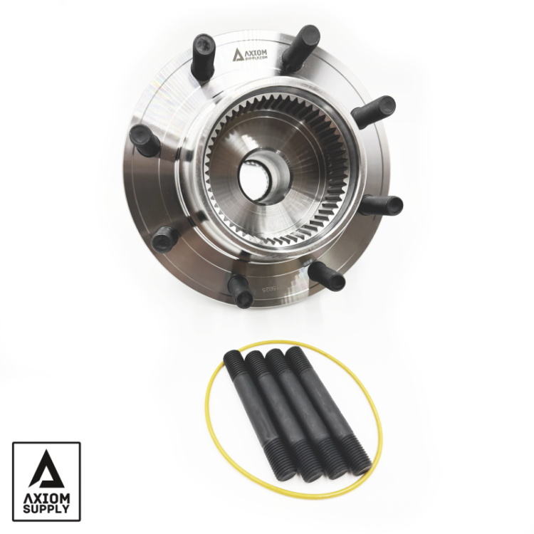 Front Wheel Bearing and Hub Assembly Fine Thread Studs For 1999–2004 Ford F250/F350 Superduty 4WD 2000–2005 Excursion Axiom Supply