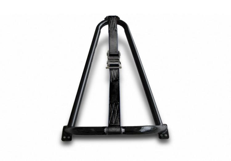 Gloss Black Bed Mounted Tire Carrier with Black Strap NFab